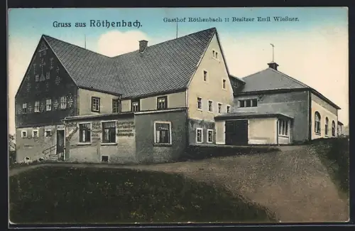 AK Röthenbach / Erzg., Gasthof Emil Wiessner