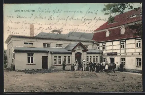 AK Schrebitz, Gasthof Schrebitz, Brauschänke Robert Krebs