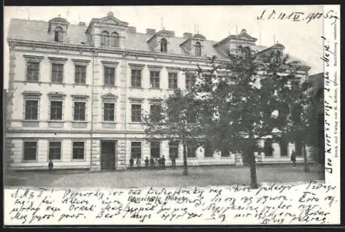 AK Döbeln, Blick auf die Bauschule Döbeln