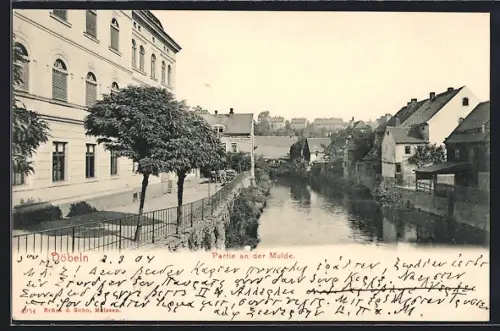 AK Döbeln, Partie an der Mulde
