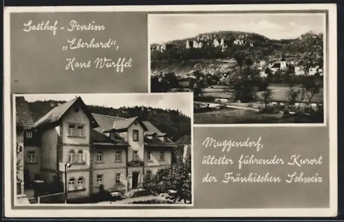 AK Muggendorf, Gasthaus-Pension Eberhard, Totalansicht