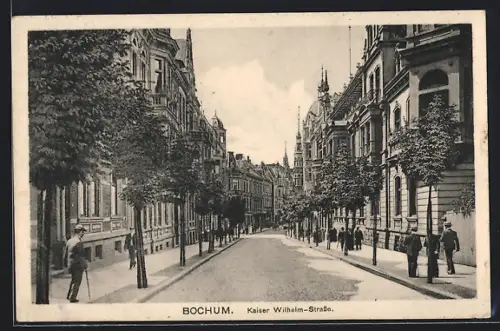 AK Bochum, Blick in die Kaiser-Wilhelm-Strasse