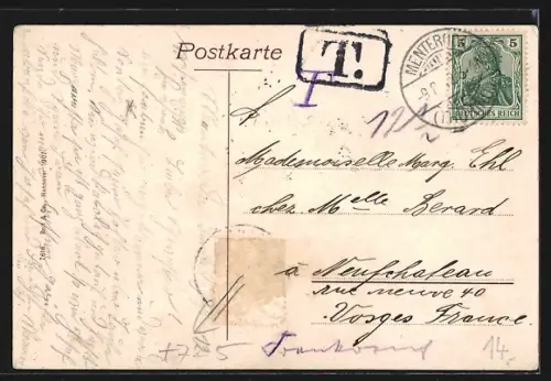 AK Menteroda in Thüringen, Kaliwerk Herzog Karl Eduard, Holzstrasse, Bergstrasse