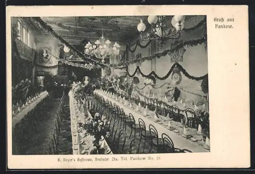 AK Berlin-Pankow, Gasthof Beyer`s Bellevue, Breite Strasse 21a