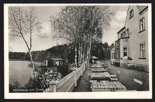 AK Linde / Gransee, Wirtshaus am Linde-See