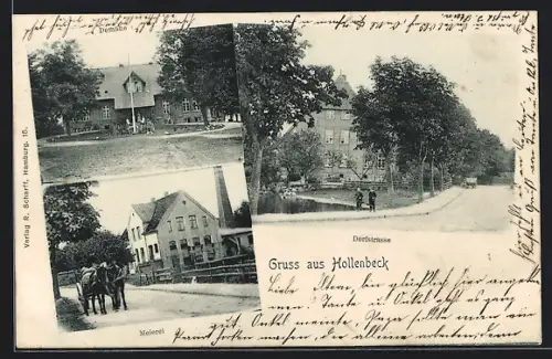 AK Hollenbeck, Meierei, Doäne, Dorfstrasse