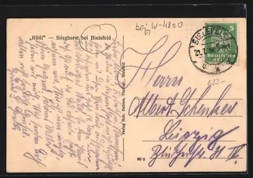 AK Bielefeld, Gasthaus Rütli, Stieghorst