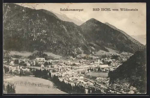 AK Bad Ischl, Salzkammergut, Teilansicht vom Wildenstein