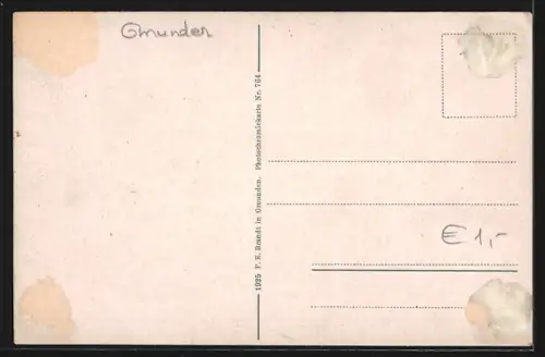 AK Hallstatt, Salzkammergut, Teilansicht in einer Mondnacht