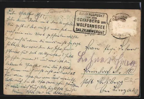 AK St. Wolfgang, Salzkammergut, Teilansicht mit Kirche