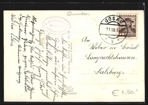 AK Gosau, Vord. Gosausee mit d. Dachstein