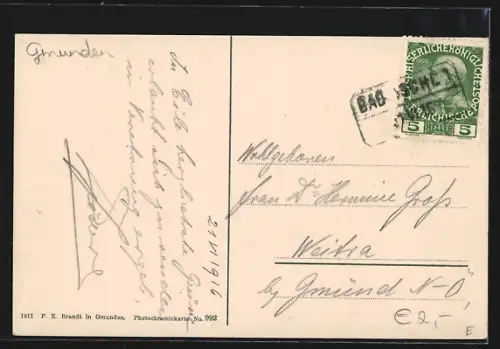 AK Bad Ischl, Salzkammergut, Teilansicht mit Bergen