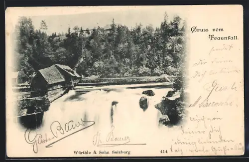 AK Traunfall, Blick auf den Wasserfall