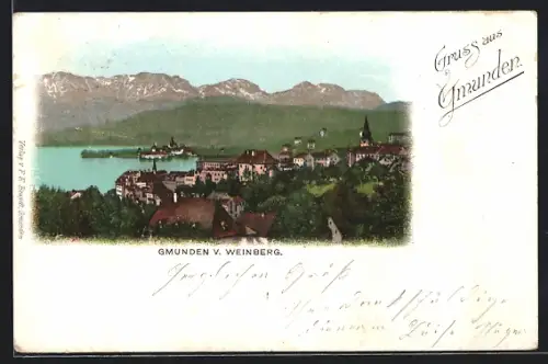 AK Gmunden, Teilansicht vom Weinberg aus