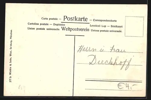 AK Gosau, Teilansicht g. d. Donnerkogeln