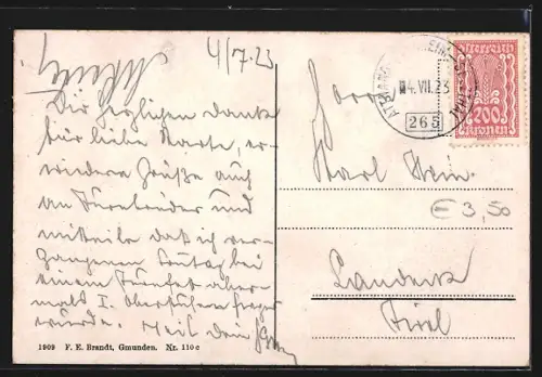 AK Bad Ischl, Salzkammergut, Teilansicht mit Dachstein