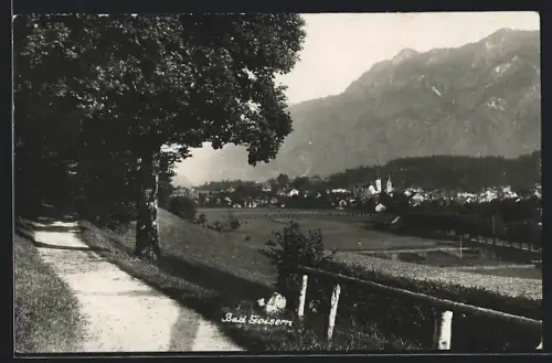 AK Bad Goisern, Teilansicht mit Bergen