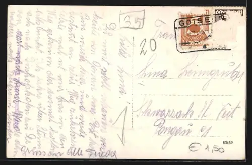 AK Bad Goisern, Teilansicht mit Bergen