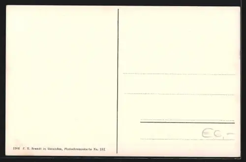 AK Gmunden, Salzkammergut, Teilansicht vom Moosberg