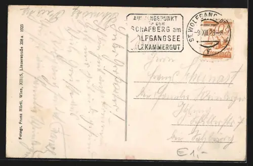 AK St. Wolfgang, Salzkammergut, Teilansicht mit Kirche