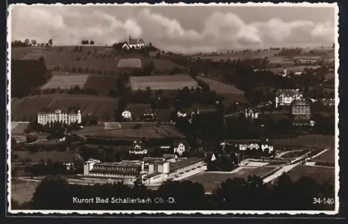 AK Bad Schallerbach /Ob.-D., Ortspartie mit Kirche