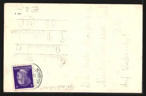 AK Neukirchen am Walde, Teilansicht mit Kirche