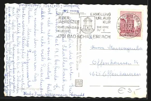AK Bad Schallerbach /O. Ö., Kurheim mit Strassenpartie