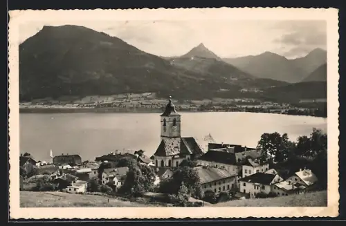AK St. Wolfgang, Teilansicht mit Kirche