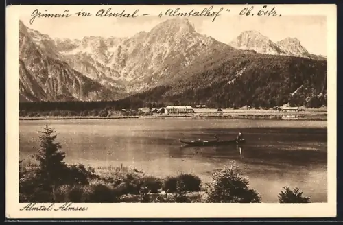 AK Grünau im Almtal, Almsee, Hotel Almtalhof