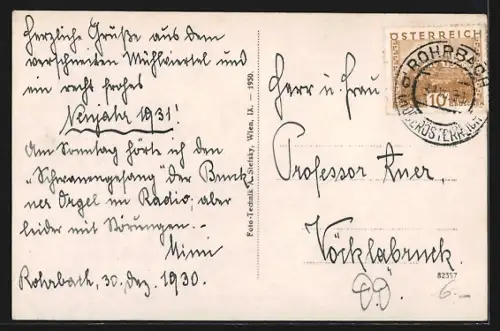 AK Rohrbach /O. Ö., Ortsansicht mit Kirche