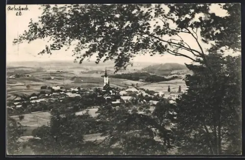 AK Rohrbach /O.-Oe., Ortsansicht von einer Anhöhe aus