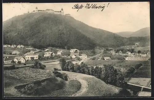 AK Furth bei Göttweig, Panorama mit dem Benediktinerstift