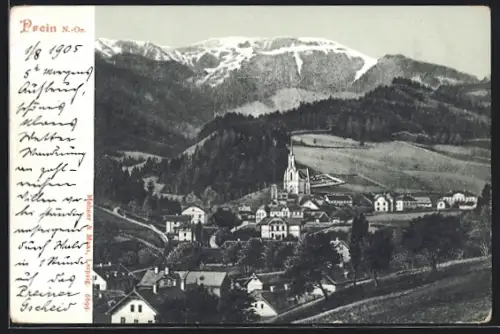 AK Prein /N.-Oe., Teilansicht mit Kirche