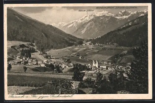 AK Steinach a. Br., Teilansicht gegen Gschnitztal, Habicht, Kirchdach und Schneiderspitze