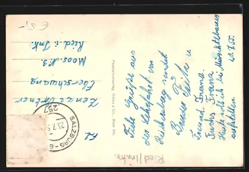 AK Reichersberg /O. Ö., Das Stift vom Flugzeug aus