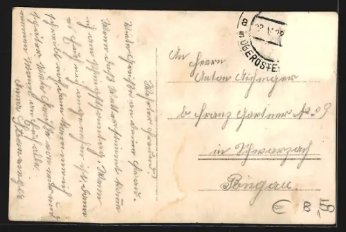 Foto-AK Altheim /O.Ö., Ortspartie mit Brücke