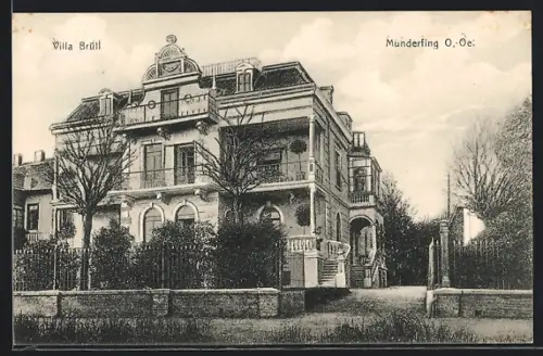 AK Munderfing, Blick zur Villa Brüll