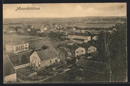 AK Mauerkirchen, Ortsansicht aus der Vogelschau