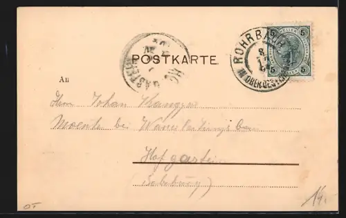 AK Rohrbach /O.-Oe., Oberer Marktplatz, Gasthaus Alos Honig Nachfolger