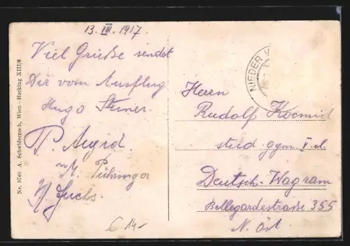 AK Niederwaldkirchen /Ob. Österr., Ortsansicht mit Kirche aus der Vogelschau