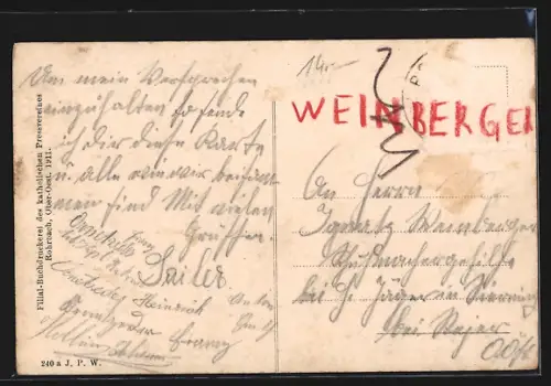 AK Rohrbach, Ob.-Öst., Strassenpartie mit Wohnhäusern