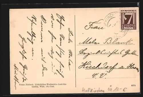 AK Hofkirchen im Mühlkreis, Strassenpartie mit Geschäft