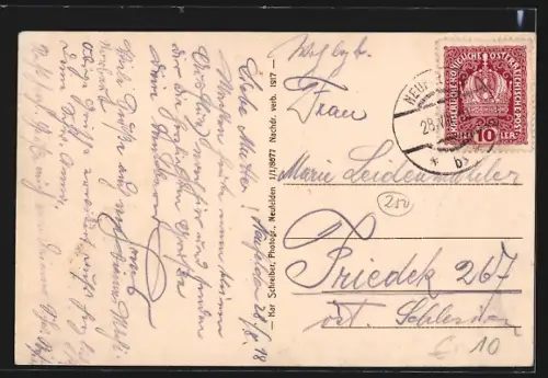 AK Neufelden, Marktplatz mit Gasthof J. Weiln