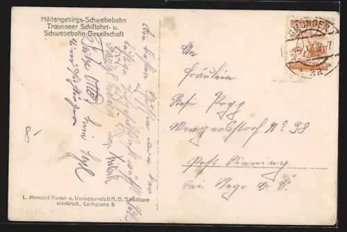 AK Ebensee am Traunsee, Unterlangbath, Strassenpartie