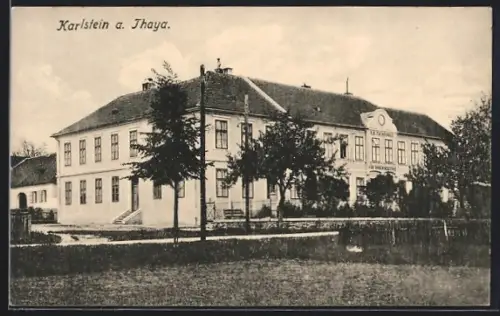 AK Karlstein a. Thaya, K. K. Fachschule für Uhrenindustrie, Totalansicht
