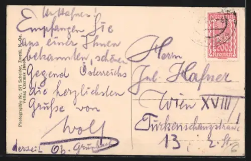 AK Karlstein a. Thaya, K. K. Fachschule für Uhrenindustrie, Totalansicht