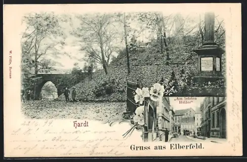 AK Elberfeld, Hardt, Am letzten Heller, Strassenansicht