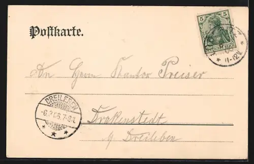 AK Windberge / Tangerhütte, Geschäft von C. Sanderhoff, Schule und Kirche, Rittergutshof