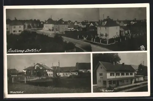 AK Unterschleissheim, Siedlung Lohhof, Bahnhof, Maxfeldhof