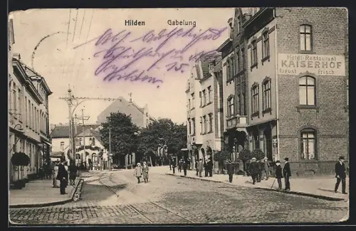 AK Hilden, Hotel Restaurant Kaiserhof an der Gabelung, Inh. August Frisch
